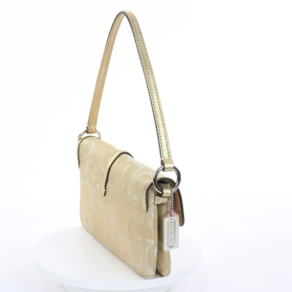 Coach Vintage Y2K Signature Gold Metallic Bag